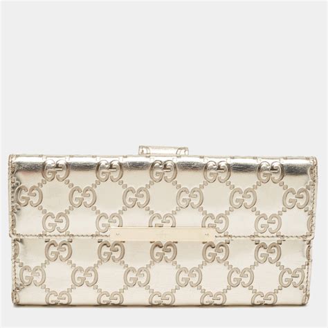 gucci shiny gold wallet|Gucci wallet net a porter.